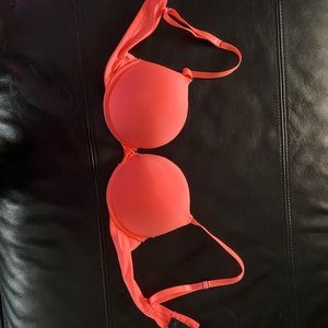 Neon orange push up bra 34B